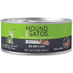 Hound & Gatos 98% Lamb & Lamb Liver Canned Cat Food 5.5oz - 24 Case Hound & Gatos, Lamb, Canned, Cat Food, cat, hound, gatos, hound and gatos, lamb liver